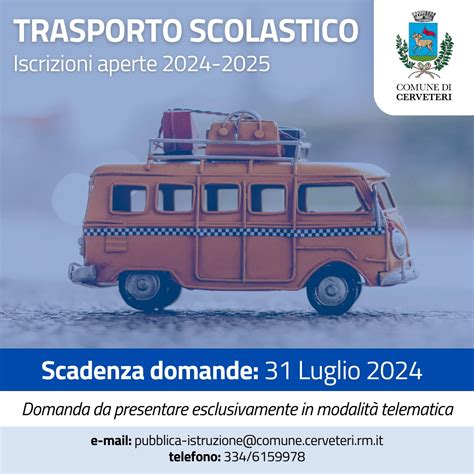 Trasporto Scolastico A Cerveteri Aperte Le Iscrizioni Tariffe