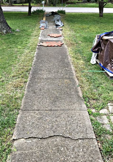 Installing Brick Pavers Over Existing Cement Sidewalk Concrete Patio