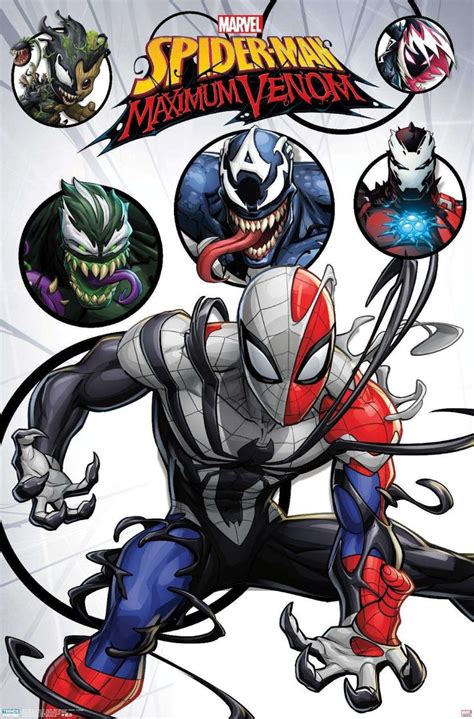 Marvel Comics Tv Spider Man Maximum Venom Collage Poster