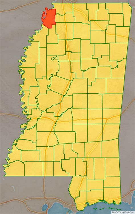 Map Of Tunica County Mississippi