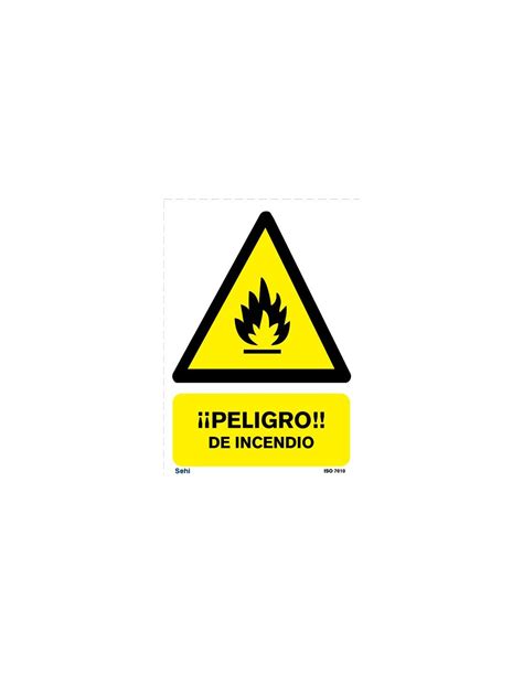 Señalización De Advertencia Peligro De Incendio