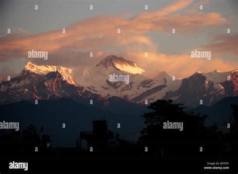 Annapurna Himalaya Seen From Pokhara Stock Photo Alamy
