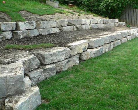 River Rock Retaining Wall Garden Wall Ideas Landscape Design Ideas