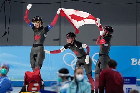 Canada Wins 1st Ever Olympic Gold In Womens Team Pursuit Speed Skating