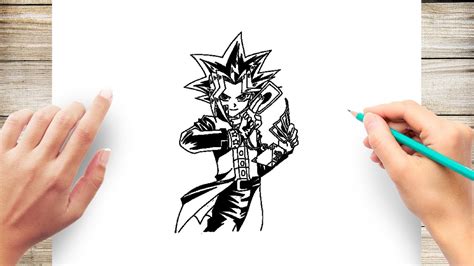 How To Draw Yugi Muto From Yu Gi Oh Speed Drawing Youtube