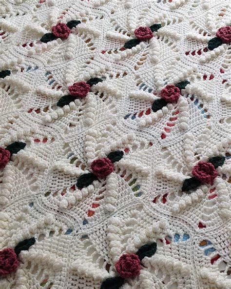 Pinwheel Rose Afghan Crochet Pattern Maggies Crochet
