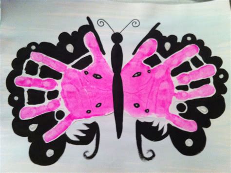 Handprint Butterfly Handprint Butterfly Handprint Art Fairy Party