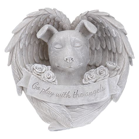 1pc Resin Memorial Dog Angel Statue For Your Garden Memory Of Dogs