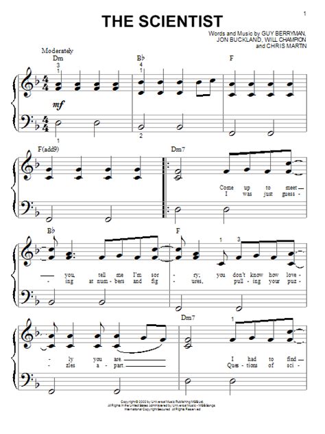 Original lyrics of the scientist song by coldplay. The Scientist Sheet Music | Coldplay | Big Note Piano