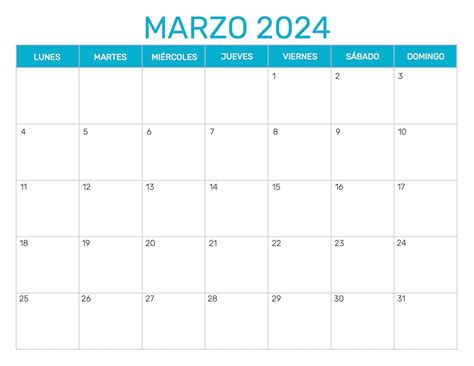 Calendario Mensual Para Imprimir Año 2024