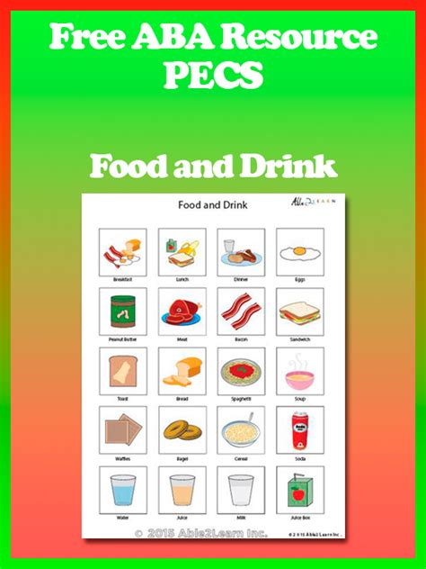 Pecs Food Life Skills Classroom Pecs Communication Pecs Book