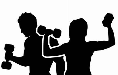 Fitness Clipart Training Exercise Personal Silhouette Trainer