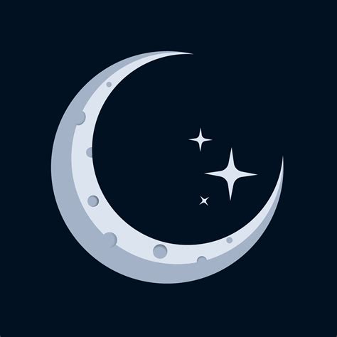 Crescent Moon Logo Illustration With Star 10405691 Vector Art At Vecteezy