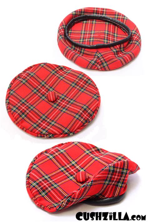 Cat Hat Dog Hat Red Plaid Chatte Beret From Cushzilla
