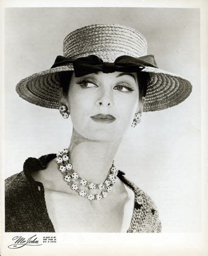 Carmen Dell Orefice In Hat By Mr John 1955 Carmen Dellorefice