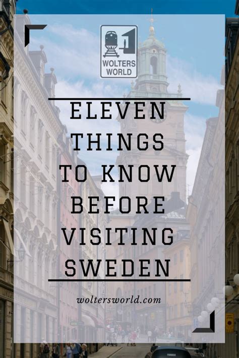 an image of a city street with the words eleven things to know before visiting sweden