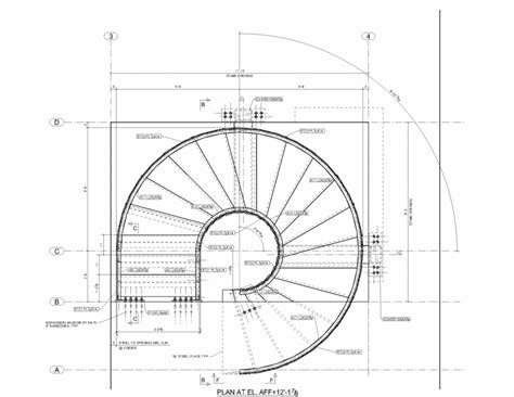 Spiral Staircase Design Plans Uncategorized Advanced Detailing Corp