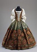 Dress: ca. mid 17th | 17th century fashion, Fashion history, Historical ...