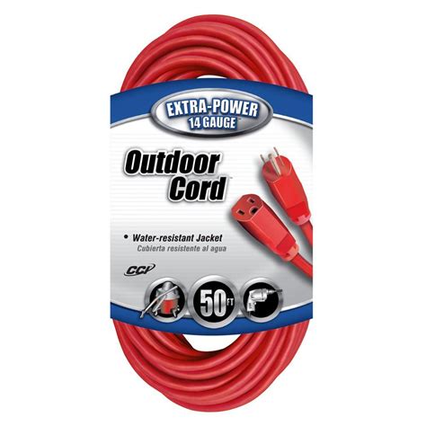 This Coleman Cable Inc 50 Ft Red 143 In Sjtw Outdoor Extension Cord