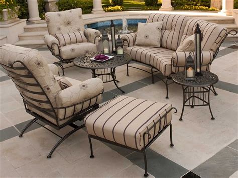 Woodard Terrace Cushion Wrought Iron Spring Lounge Chair Wr790065