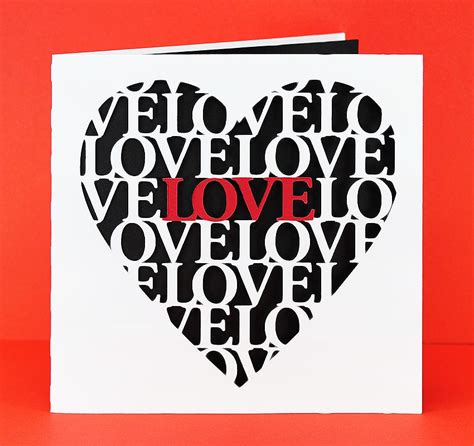 Love Heart Card Free Cut File
