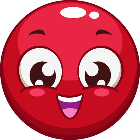 Cheerful Red Smiley Symbols And Emoticons