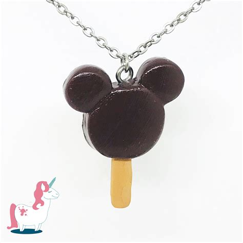 Mickey Bar Ice Cream Necklace Miniature Disney Snacks Jewelry Etsy