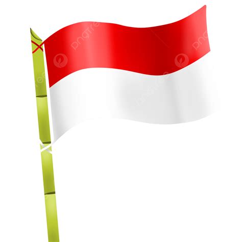Bandeira Vermelha E Branca Com Bambu Cravado Png Bandeira Da