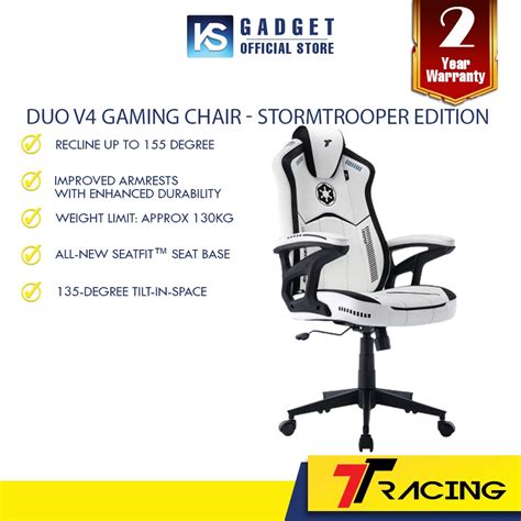 Ttracing Duo V4 Gaming Chair Stormtrooper Edition Shopee Malaysia