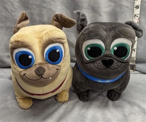 Disney Jr Puppy Dog Pals Lot Of 2 Plush Bingo And Rolly The Bulldog 12