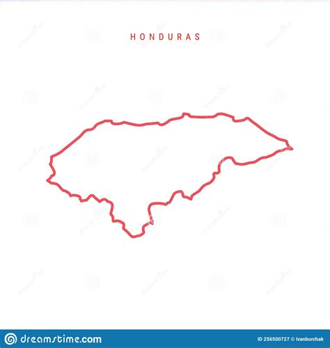 Honduras Editable Outline Map Vector Illustration Stock Vector