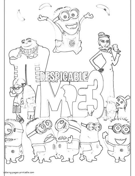 31 Despicable Me 3 Coloring Pages Zsksydny Coloring Pages