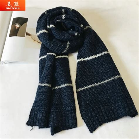 Nikizoo Striped Knitted Scarf Men Autumn And Winter Scarf Luxury Brand
