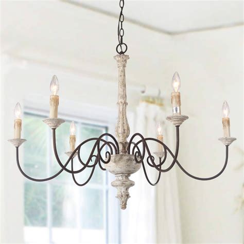 Lnc 6 Light Shabby Chic French Country Chandelier Lighting Rustic