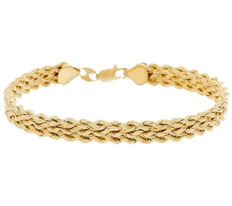 Eternagold Bold Triple Silk Rope Bracelet 14k Gold —