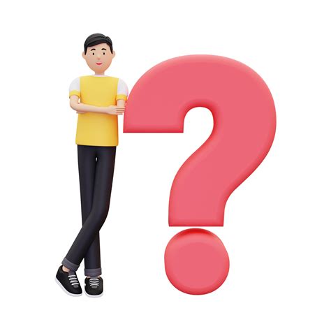 Man With Question Mark Png