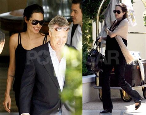 Angelina Pregnant With Twins Leaving Her Hotel Popsugar Celebrity