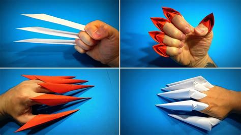 Origami Claws How To Make A Paper Claws Halloween Wolverine Claws