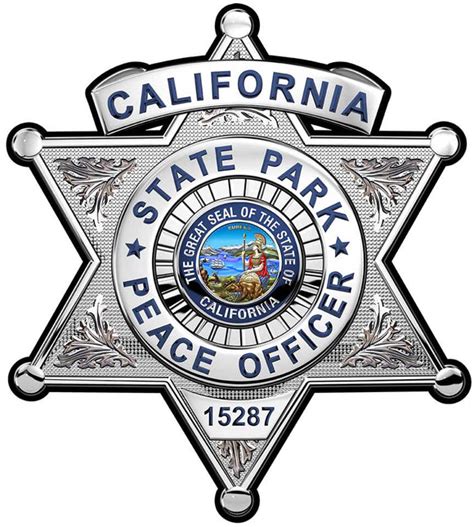 California State Parks Peace Officer Personalized Plasma Badge All Met