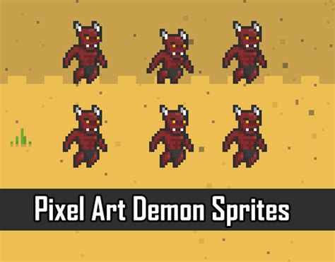 2d pixel art demon sprites by elthen s pixel art shop