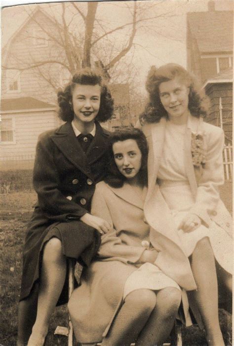 Everyday Life In The Past Girls In Love Bw Photo Yesteryear Vintage