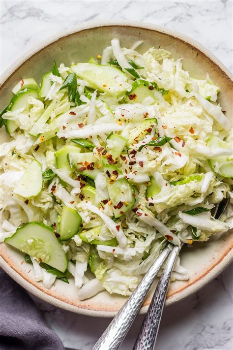 Healthy Napa Cabbage Salad No Mayo