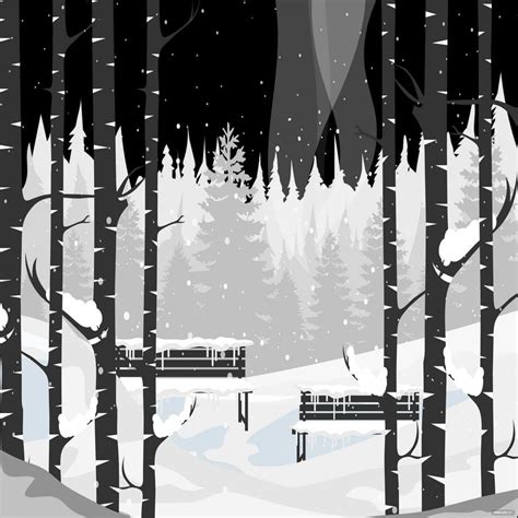 Black And White Winter Vector In Illustrator Svg  Png Eps