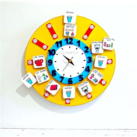 Childrens Routine Clock Visual Timetable Kids Routine Chart