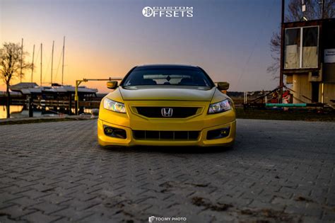 2008 Honda Accord With 19x95 25 Work Meister S12p And 22540r19