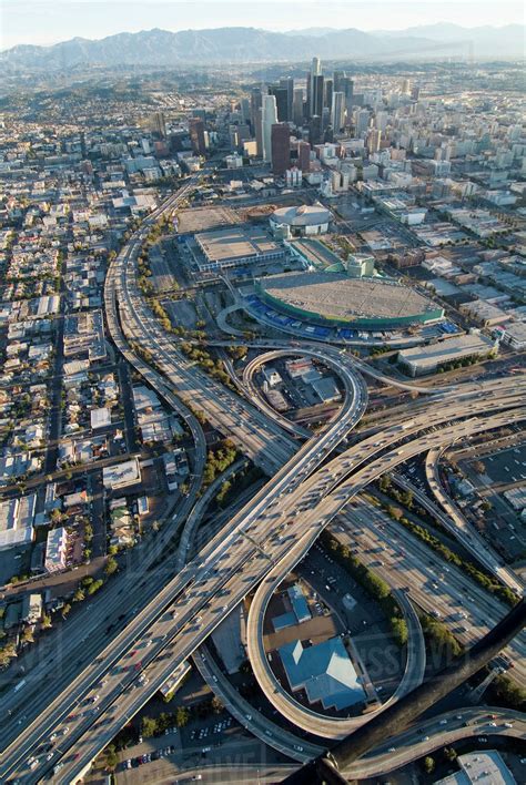 Aerial View Of The Los Angeles Freeway Stock Photo Dissolve