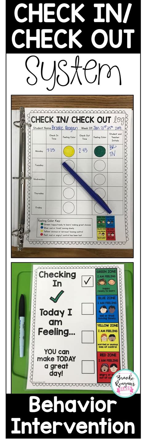 Check In Check Out Binder Positive Behavior Management System Cico