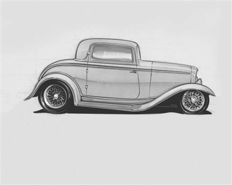 Hot Rod Drawing Tutorial On Behance