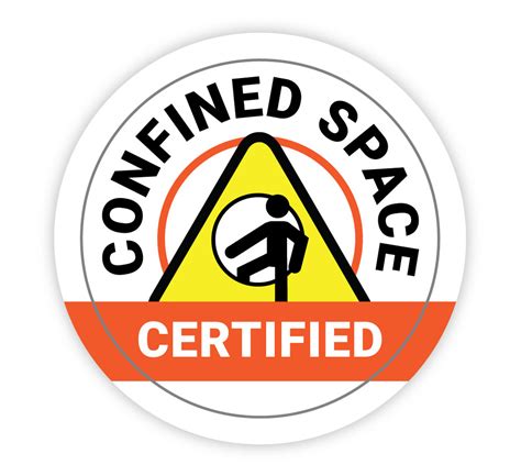 Confined Space Certified Hard Hat Sticker