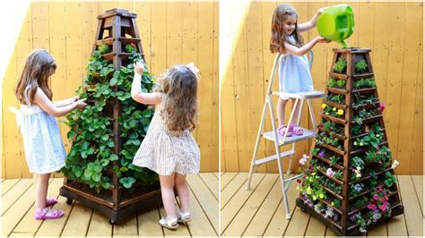 Earth Tower Vertical Garden Planter On Wheels How To Instructions